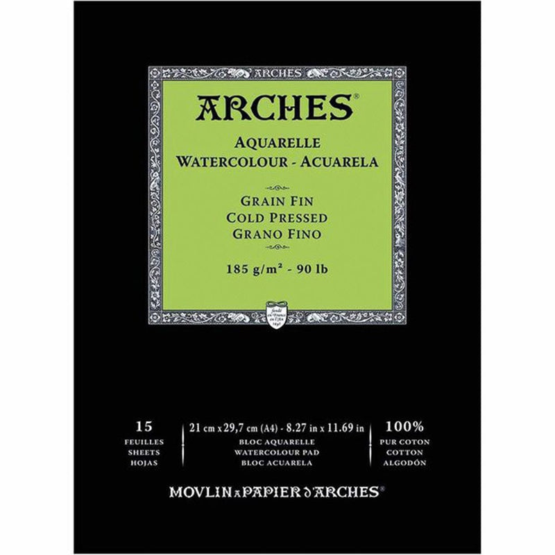 Arches Watercolour paper Pads Cold Pressed 185gsm