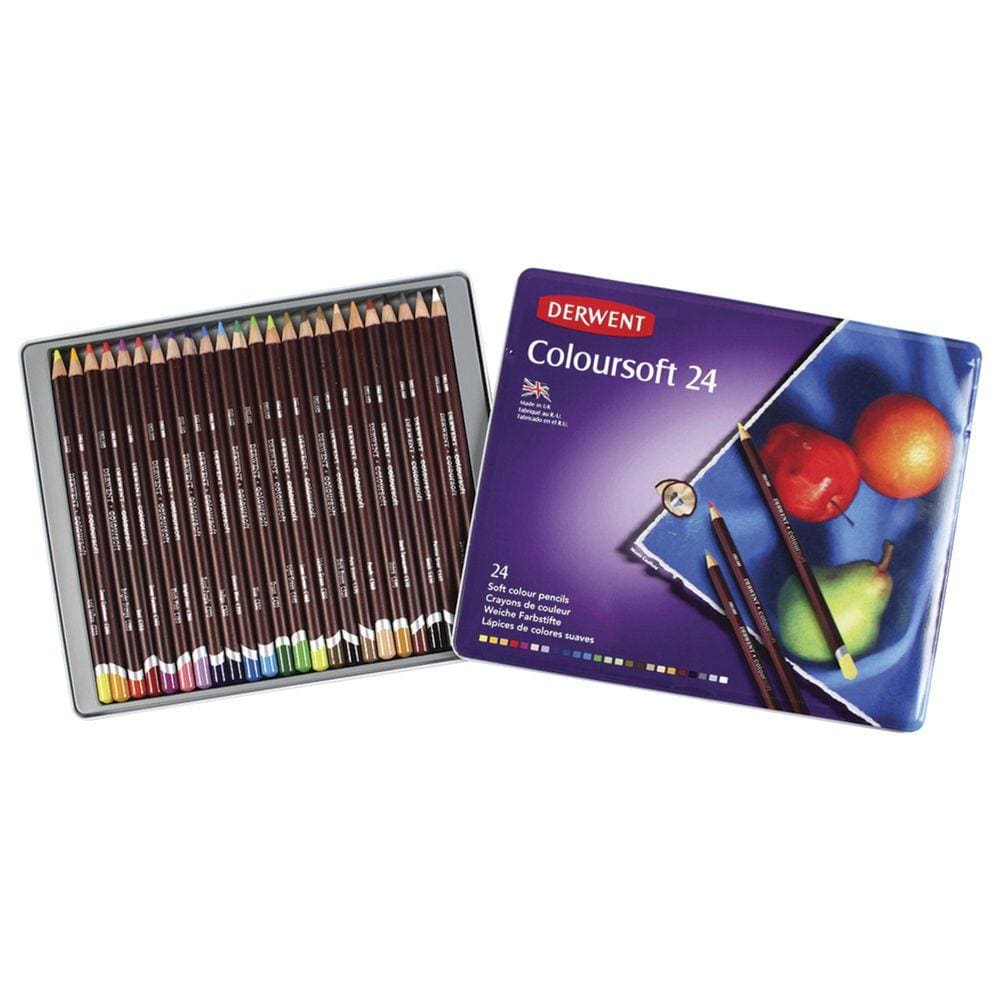 Derwent Coloursoft Pencil Tin Set, 72 Pencils