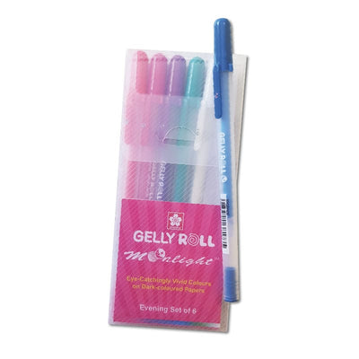 Gelly Roll Moonlight & White Gel Ink Pens Set of 6