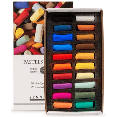 Sennelier Pastels Set Sennelier Soft Demi-Pastels Introductory Box of 20 Half-pastels