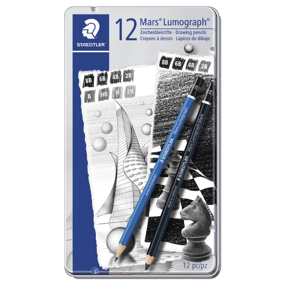 Staedtler Mars Lumograph Drawing Pencils 12Pk