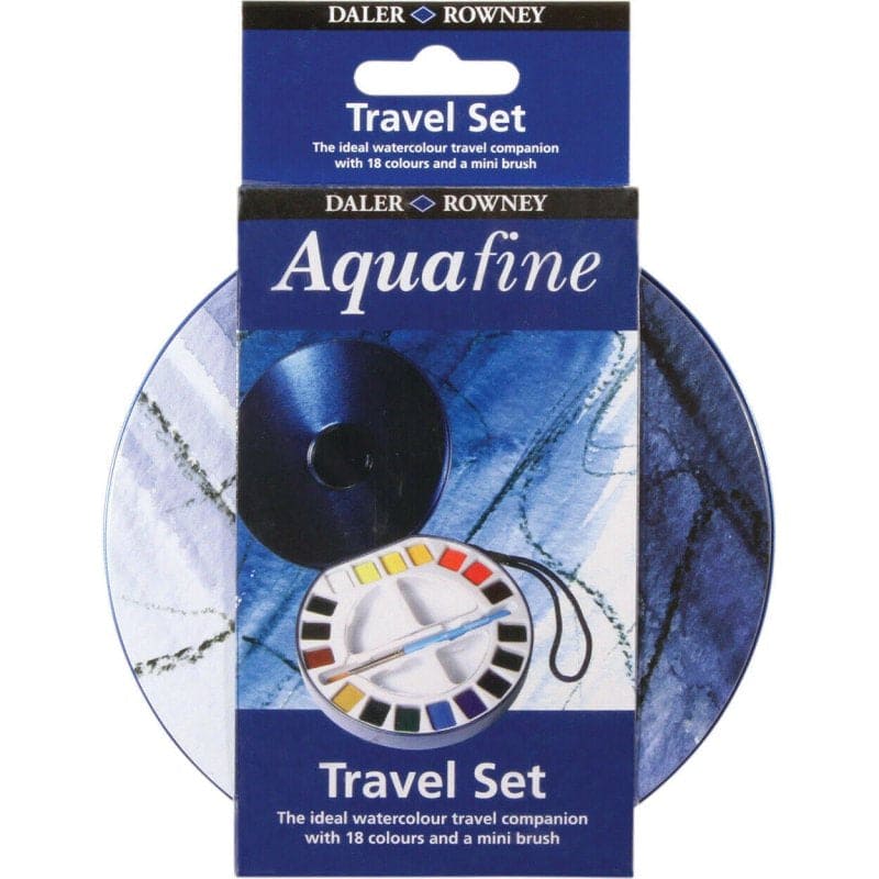 Aquafine Watercolour Travel Tin Round Set 18