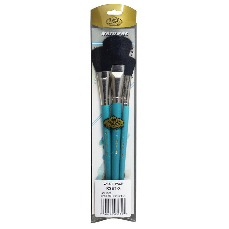 Mop Brush Watercolour Camel set 3