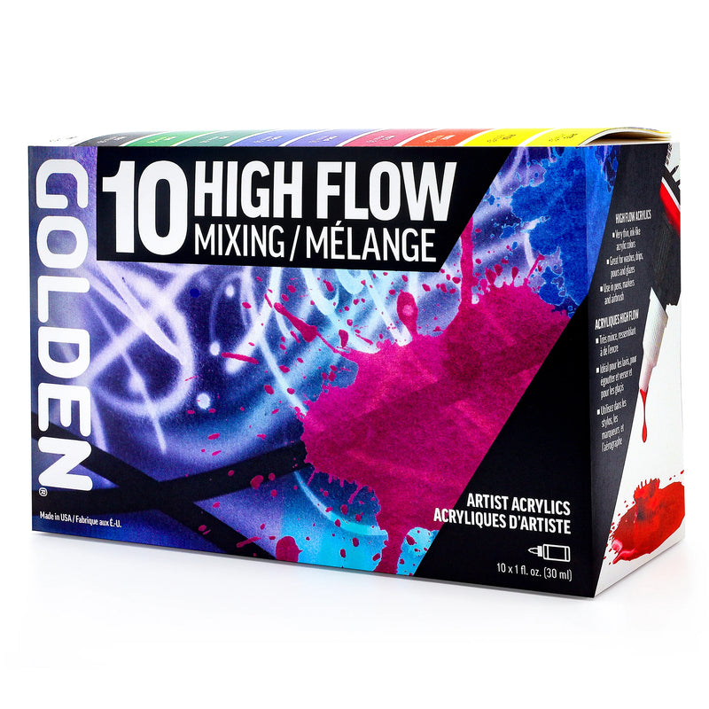 Golden High Flow Acrylic Mixing Set of 10 x 30ml