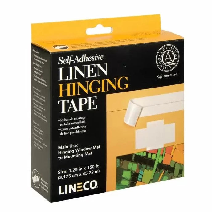 Linen Hinging Cloth Tape Self Adhesive Roll 1.25”x12’ (3.2cm x 3.6m)