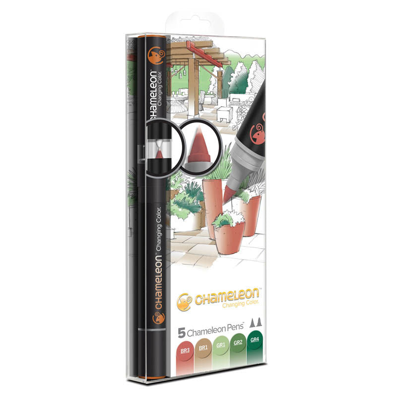 Chameleon Pack of 5 Double-Ended Blending Markers