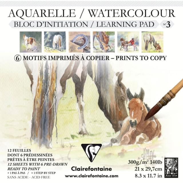 Watercolour Learning Pad with Set of 18 Watercolours