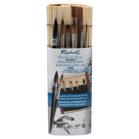 Raphaël Stocked Bamboo Brush Roll (Precision)