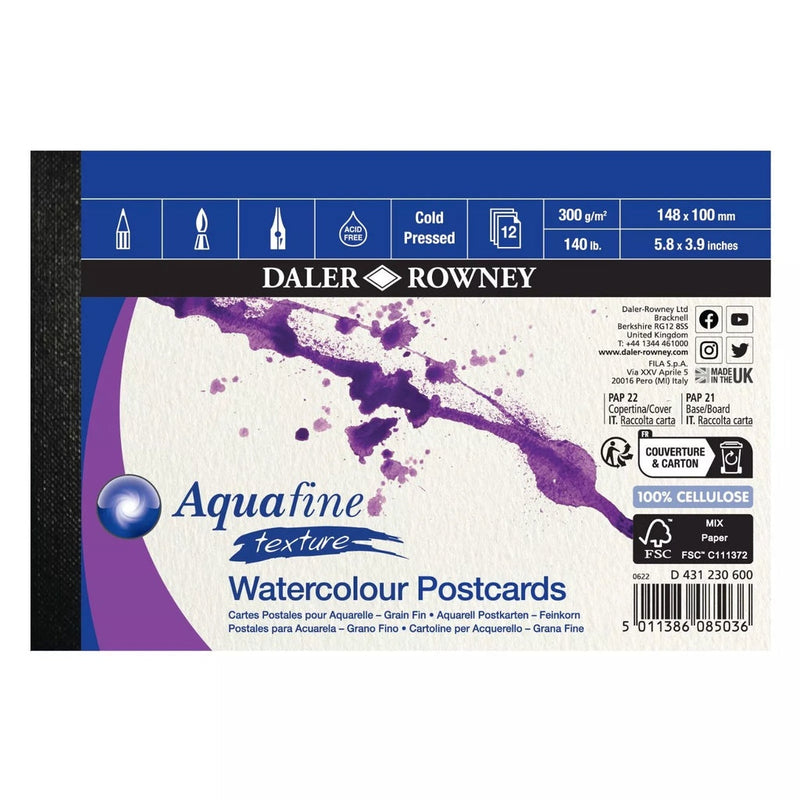 Aquafine Texture Watercolour  Postcards