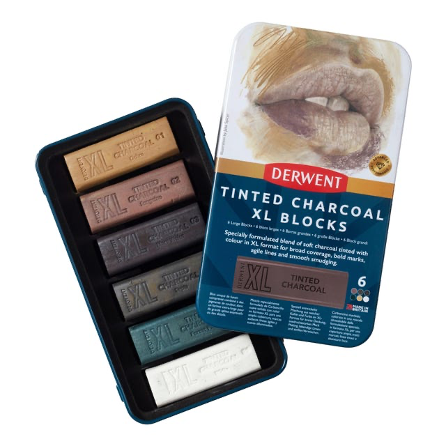 Derwent XL Charcoal Blocks Set of 6