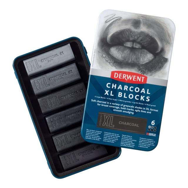 Derwent XL Charcoal Blocks Set of 6