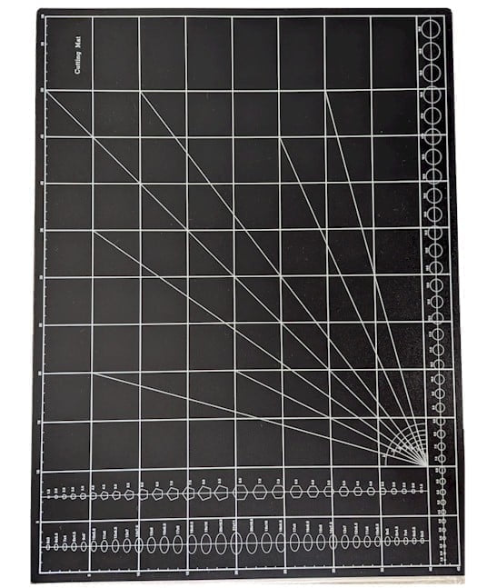 Black Cutting Mat Double Sided A2