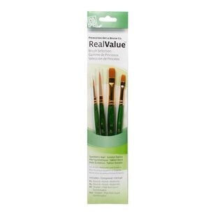 Princeton RealValue 4PC Golden Taklon Brush set