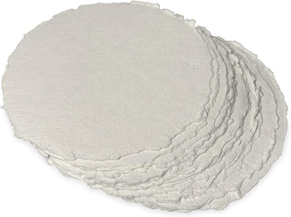 Khadi Round Paper Cold Pressed 320gsm (100% Cotton)