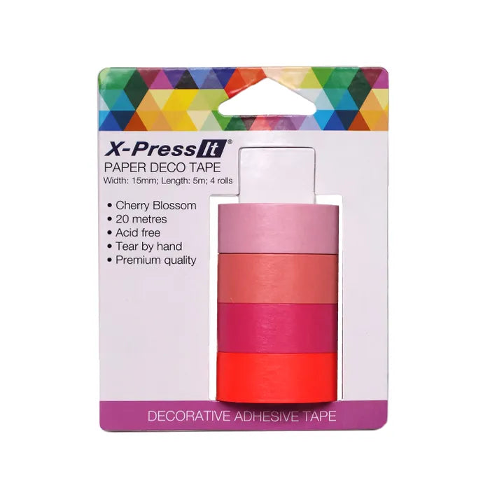 X-Press It Paper Deco Tape Pack 4