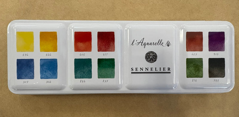 Sennelier Artist Quality Watercolour 12 Half Pans