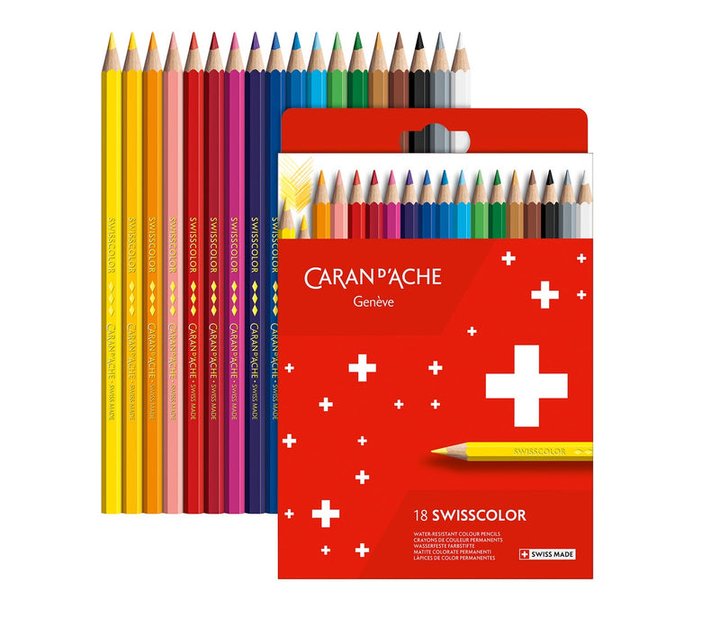 Swisscolor Water-resistant Colour Pencils Set 18