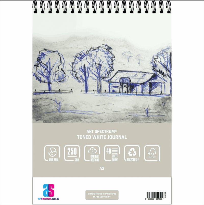 Art Spectrum Pad AS Toned A3 Journal 250gsm White