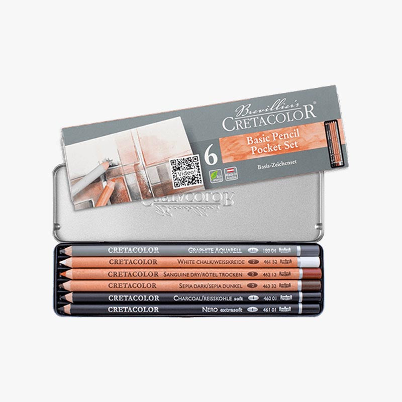 Cretacolor Basic Pencil Pocket Set of 6