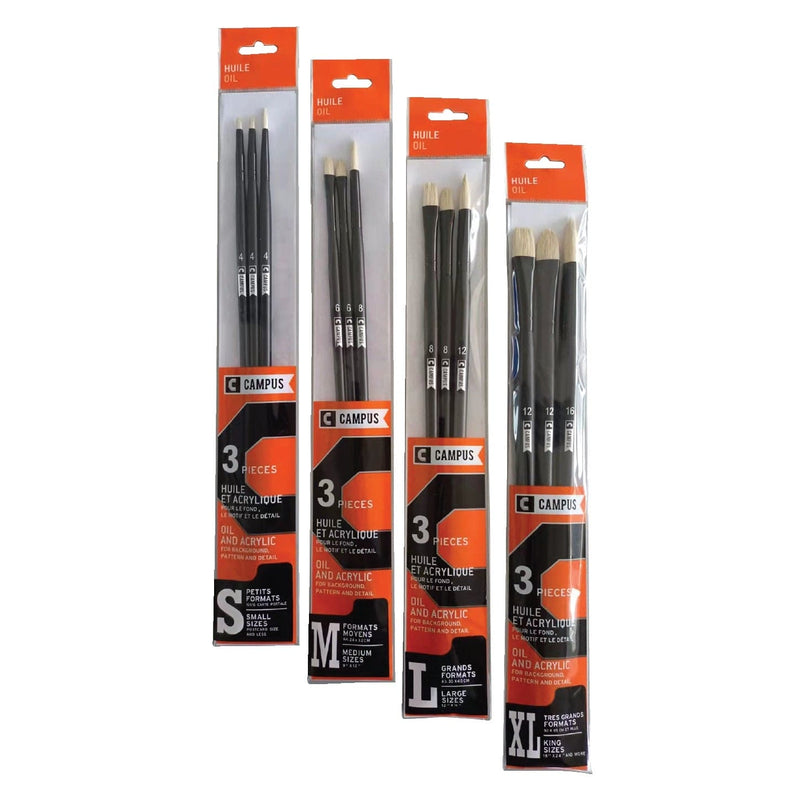 Campus Oil Brush Sets of 3