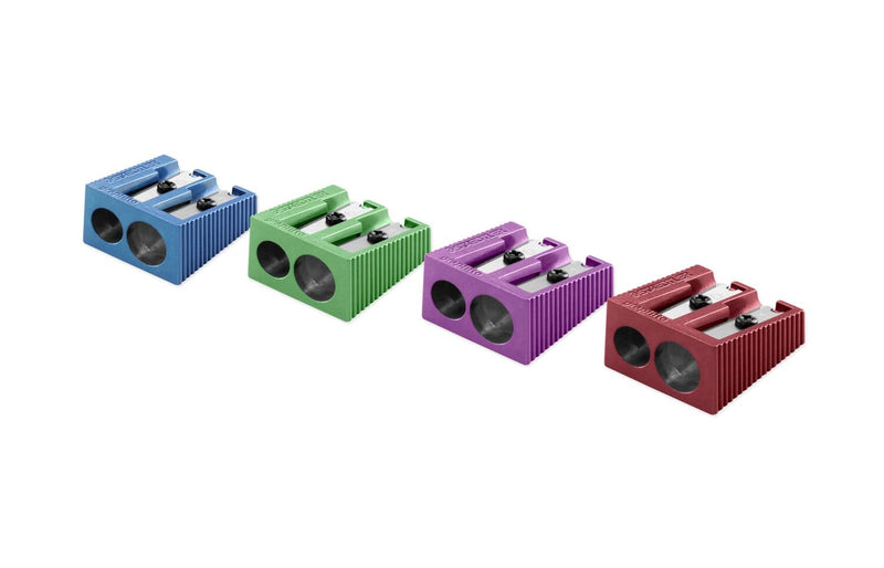 Staedtler Metal Double-Hole Sharpener Assorted Colours