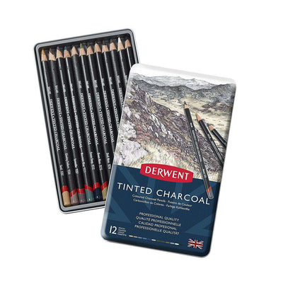 Derwent Tinted Charcoal Pencil Set of 12