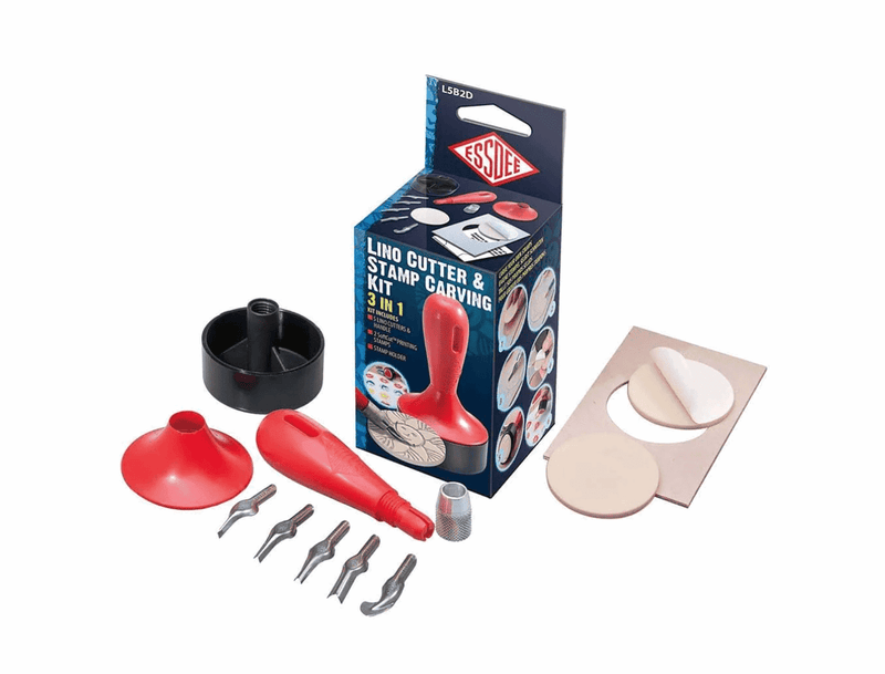 Essdee Printmaking Accessories 3 in 1 Lino Cutter & Baren Kit