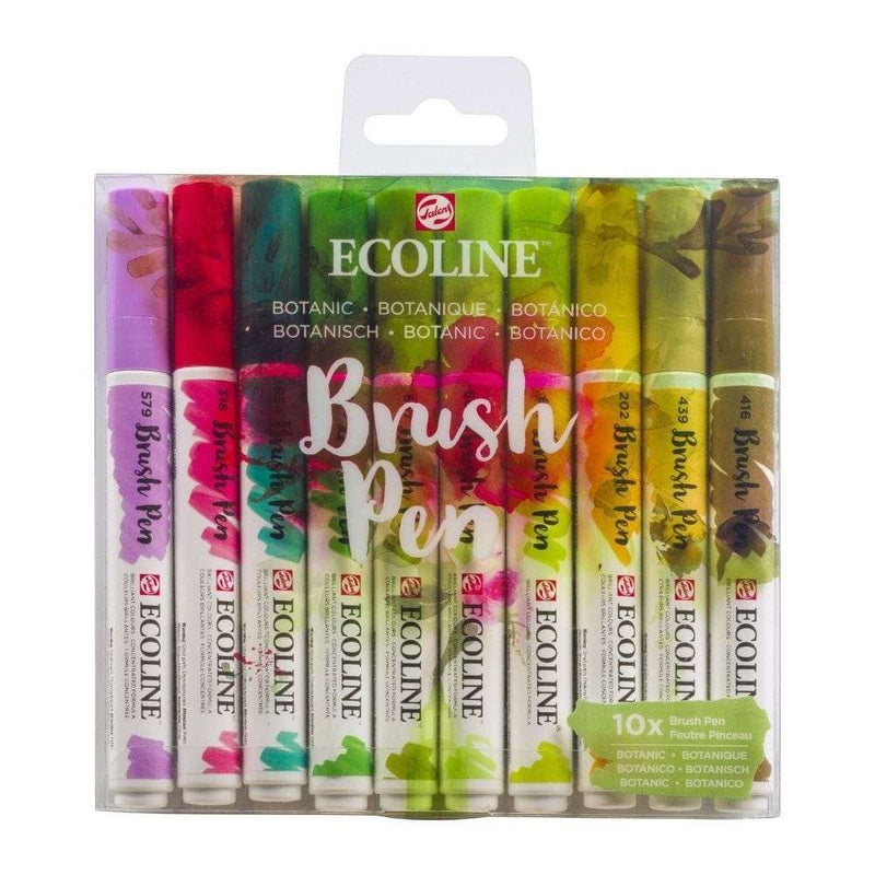 Royal Talens Watercolour Marker Ecoline Watercolour Brush Pens Botanic Set of 10
