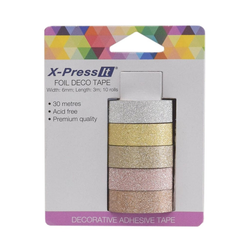 X-PressIt Tape X-Press It Deco Tape Glitter Colours 5mm