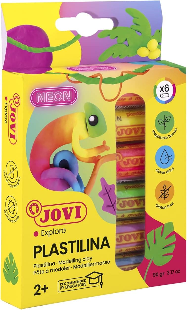 Jovi Plastilina Neon Colours Pack 6