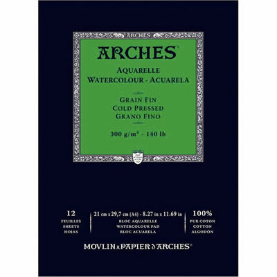Arches Watercolour paper Pads Cold Pressed 300gsm