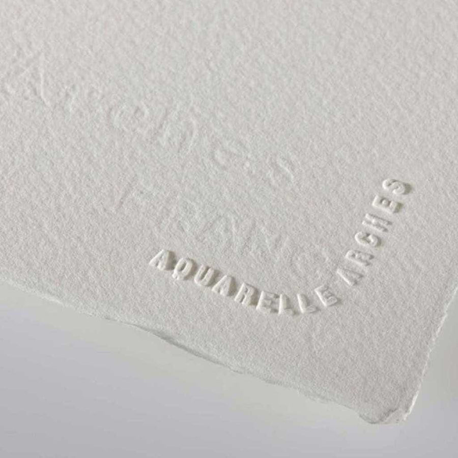 ARCHES Aquarelle Block Of 10 Sheets 23 X 31 Cm Glued On 4 Sides 640 G M2 Satin Grain Natural White 4 Free Edges - View #6