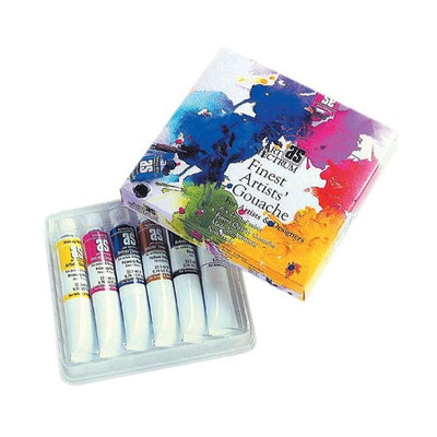 Art Spectrum Artist's Gouache - Set of 6 with 16 well Plastic Watercolour palette