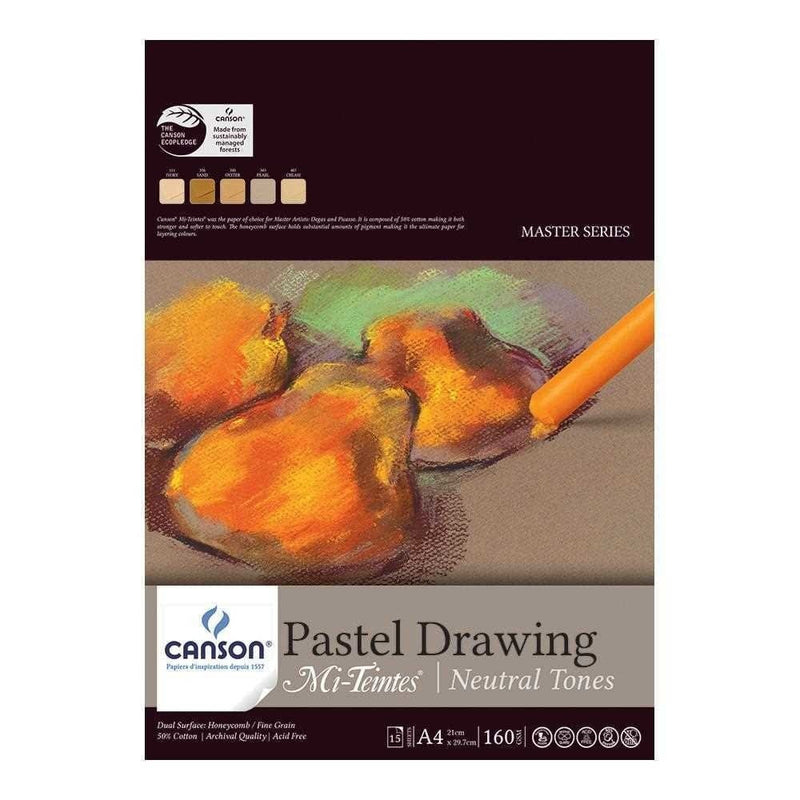 Canson Pad Mi-Teintes Pastel Drawing Pad 160gsm 15 sheets