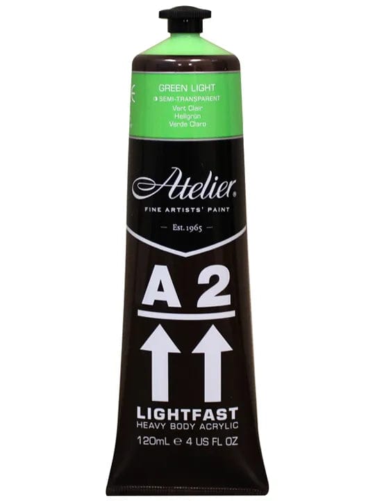 Chroma Acrylic Paint A2 Lightfast Heavy Body Acrylic 120ml Green Light