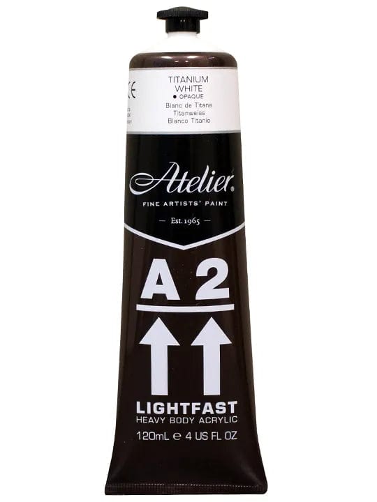 Chroma Acrylic Paint A2 Lightfast Heavy Body Acrylic 120ml Titanium White