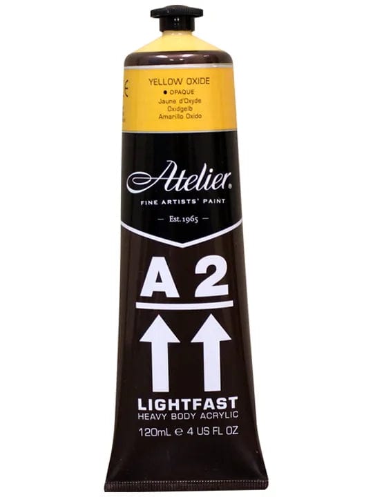Chroma Acrylic Paint A2 Lightfast Heavy Body Acrylic 120ml Yellow Oxide