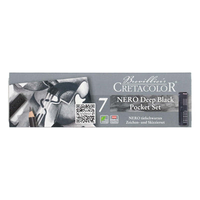 Cretacolor Nero Deep Black Pocket Set of 7