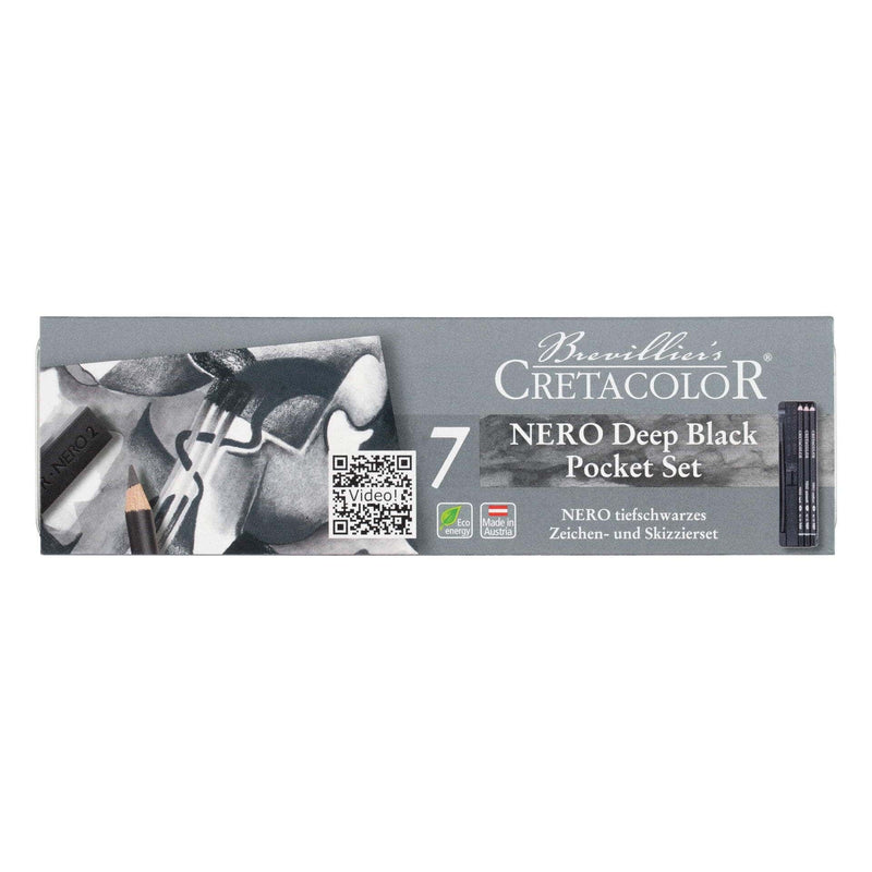 Cretacolor Nero Deep Black Pocket Set of 7