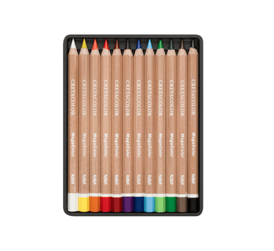 Cretacolor Pencil Mega Coloured Pencil Tin x12
