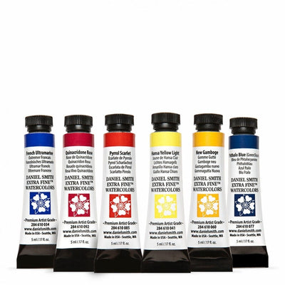 Daniel Smith Watercolour Paint Watercolour Essentials Mixing Set 6 x 5ml with Ground