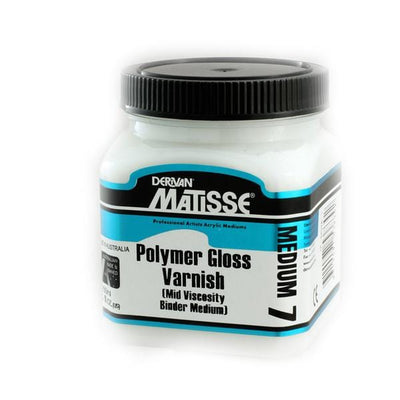 Derivan Matisse MM7 Polymer Gloss Varnish and Gloss Medium 250ml