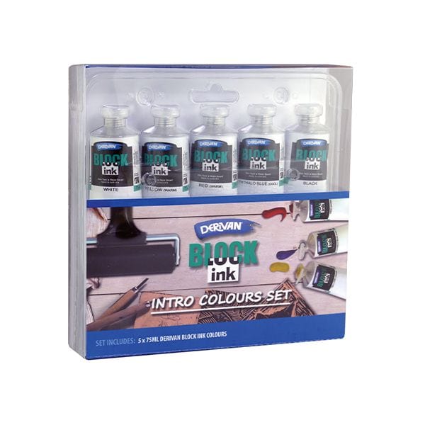 Derivan Block Ink Intro Colours 75ml Set of 5 – ArtSmart Art Store ...