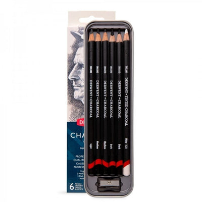 Derwent Pencil Derwent Charcoal Pencil Tin of 6