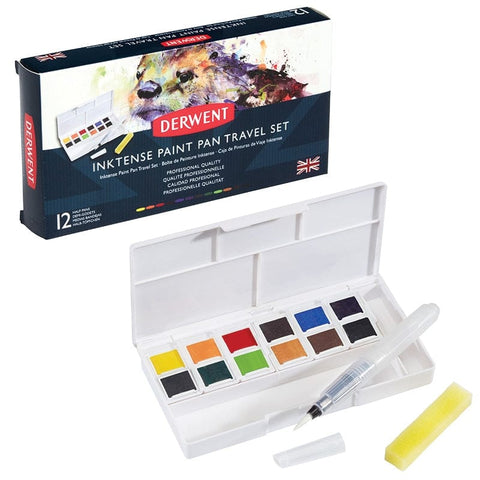 Derwent Inktense Watercolour Paint Pan 24 Set Studio