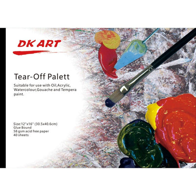 DK Art Palette Disposable Palette Tear-off 12"x16" 40 sheets