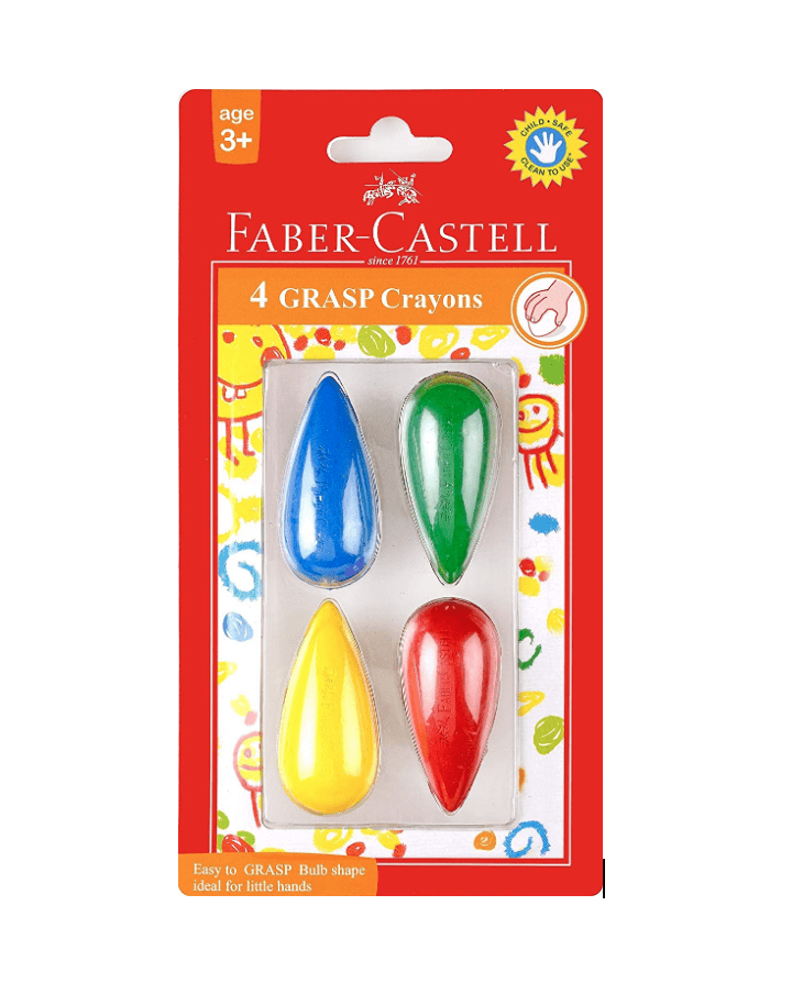 Faber-Castell Crayon Faber Grasp Erasable Crayon Pk 4 Colours