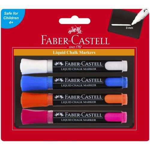 Faber-Castell Liquid Chalk Markers Set of 4