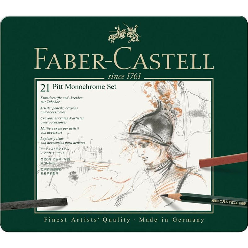 Faber-Castell Pencil Faber-Castell Pitt Monochrome Set 21 Pieces