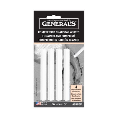 General's Charcoal Charcoal Compressed White 4 stick pack